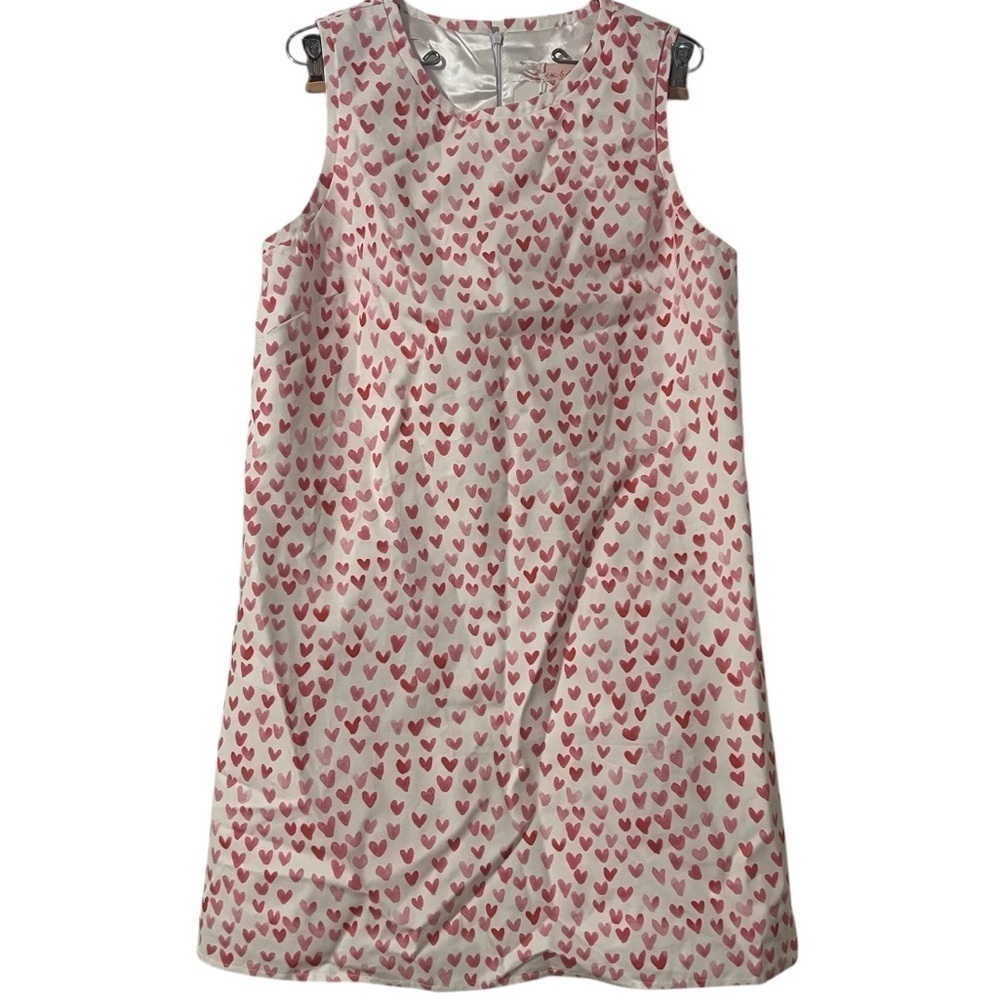 NEW Carrie & Seash Hearts Carrie A-Line Shift Sleeveless Dress Sz 8 Lined Chic